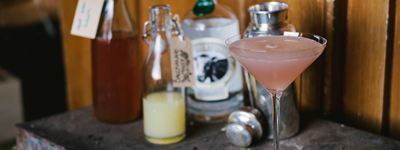 Bertha's Revenge Rhubarb Martini